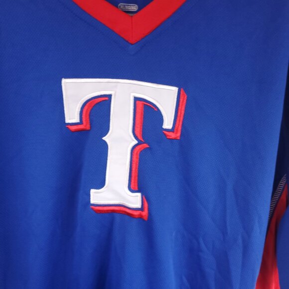 Genuine Merchandise Baseball Jersey Texas Rangers Blue Red T Jersey Shirt XL - Picture 3 of 11